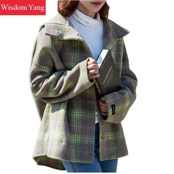 elegant green plaid women wool coats trench winter warm female hooded woolen loose short overcoat coat casual ladies outerwear, Black
elegant green plaid women wool coats trench winter warm female hooded woolen loose short overcoat coat casual ladies outerwear, Black