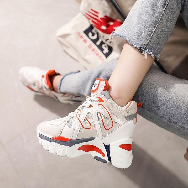 women desinger shoes height increasing shoes casual sports sneaker wedge high heel thick sole with box, Black;white
women desinger shoes height increasing shoes casual sports sneaker wedge high heel thick sole with box, Black;white