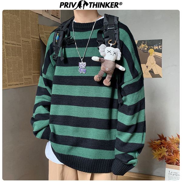 privathinker men striped casual knitted sweater men's korean collage autumn pullover male o-neck oversize sweater fashions t200101, White;black
privathinker men striped casual knitted sweater men's korean collage autumn pullover male o-neck oversize sweater fashions t200101, White;black