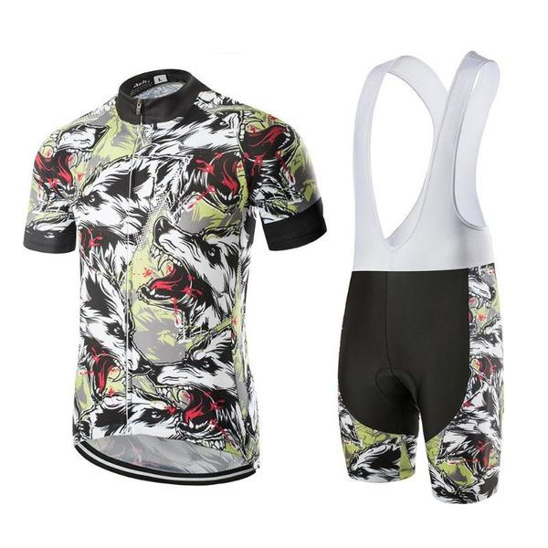 feral wolf men's short sleeve cycling jersey sets 2020go pro team 9d gel pad bib short pants maillot ropa ciclismo bike clothes, Black;blue 
feral wolf men's short sleeve cycling jersey sets 2020go pro team 9d gel pad bib short pants maillot ropa ciclismo bike clothes, Black;blue