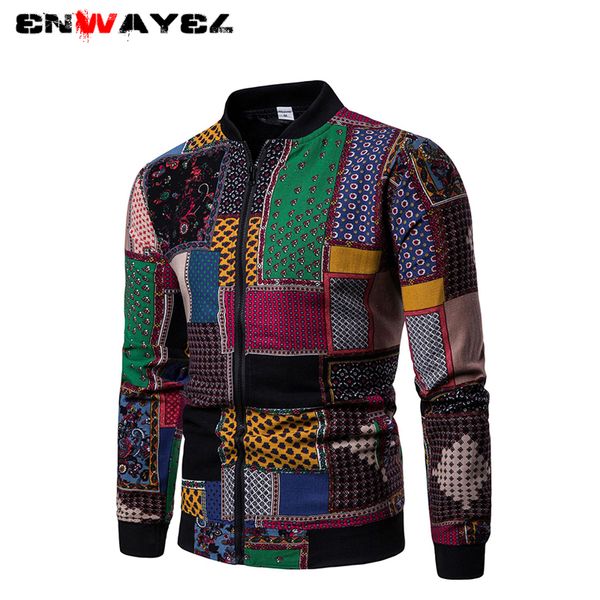 enwayel 2019 spring autumn vintage men jacket coat slim fit outerwear clothing new print stand casual male jackets overcoat jk07, Black;brown
enwayel 2019 spring autumn vintage men jacket coat slim fit outerwear clothing new print stand casual male jackets overcoat jk07, Black;brown