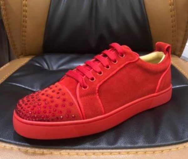 new 2019 designer sneakers red bottom shoe low cut suede spike shoes for men women casual shoes party wedding crystal leather sneakers c7, Black
new 2019 designer sneakers red bottom shoe low cut suede spike shoes for men women casual shoes party wedding crystal leather sneakers c7, Black