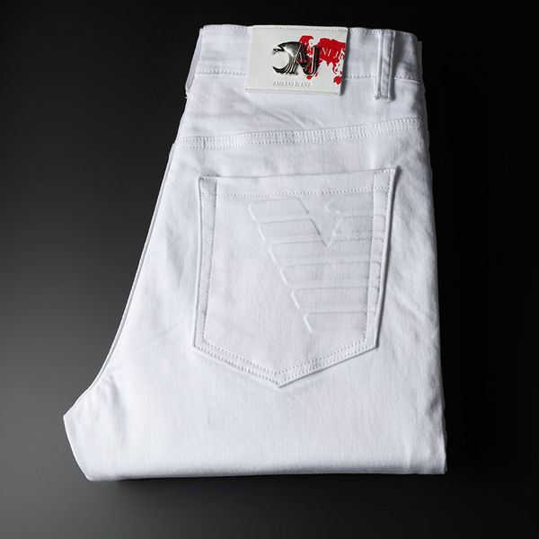 mens designer white net jeans all-match pure cotton stretch slim pants, Blue
mens designer white net jeans all-match pure cotton stretch slim pants, Blue