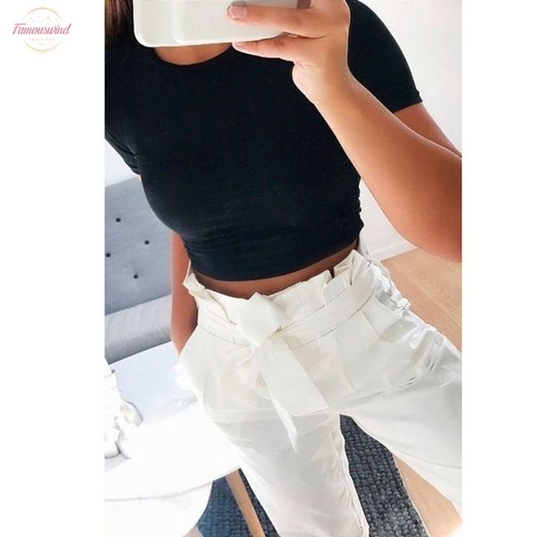 summer women fashion crop shirt solid color o neck short sleeve t shirt women casual tees, White
summer women fashion crop shirt solid color o neck short sleeve t shirt women casual tees, White