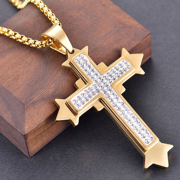 2020 z123 new source korean fashion punk domineering titanium steel cross necklace men jesus fashion men's pendant, Silver
2020 z123 new source korean fashion punk domineering titanium steel cross necklace men jesus fashion men's pendant, Silver