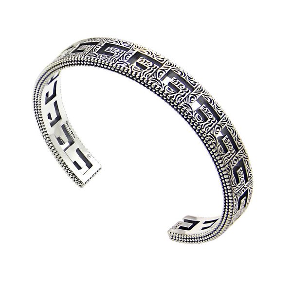 2020 new titanium steel jewelry openwork design opening men bangles lovers square g-shaped arabic engraved design bracelet, Black
2020 new titanium steel jewelry openwork design opening men bangles lovers square g-shaped arabic engraved design bracelet, Black