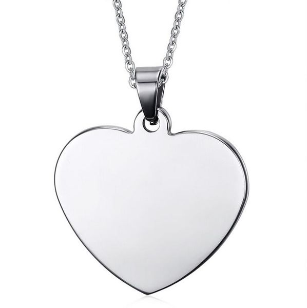 customized engraved stainless steel heart shaped pendant personalized necklace with any message, Silver
customized engraved stainless steel heart shaped pendant personalized necklace with any message, Silver