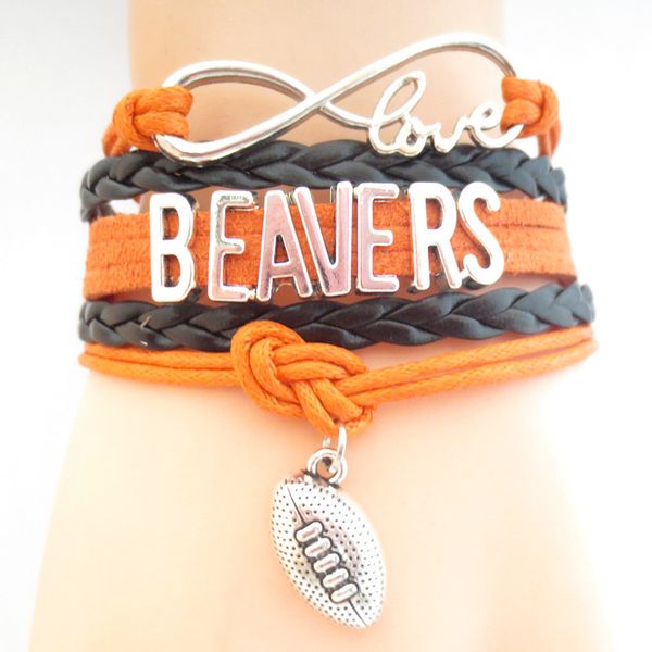 jewelry infinity love beavers baseball team bracelet wristband friendship bracelets b09188, Golden;silver 
jewelry infinity love beavers baseball team bracelet wristband friendship bracelets b09188, Golden;silver