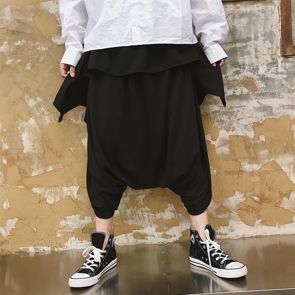 2019 tide models hip hop stage performance harem pants catwalk models personality asymmetrical harem pants men's loose trousers, Black
2019 tide models hip hop stage performance harem pants catwalk models personality asymmetrical harem pants men's loose trousers, Black