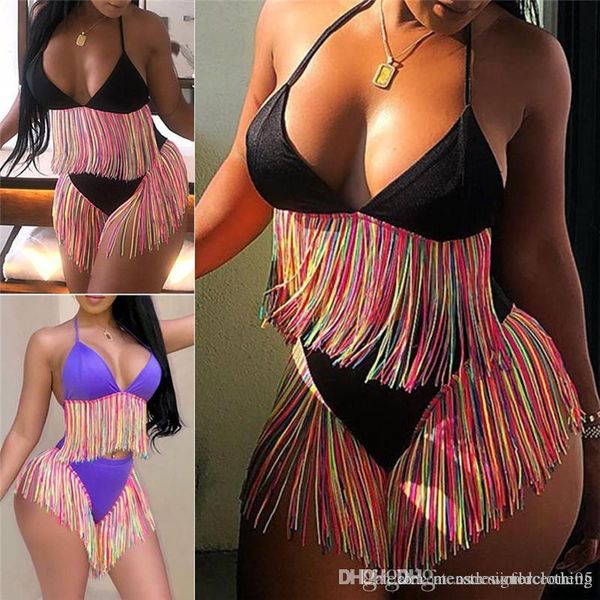 colorful tassel womens two pieces swimsuits summer relaxed 2pcs bathing suits ladies swimwear fashion womens bikinis, White;black
colorful tassel womens two pieces swimsuits summer relaxed 2pcs bathing suits ladies swimwear fashion womens bikinis, White;black