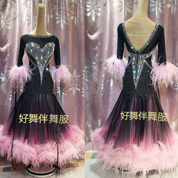 ballroom dance dress ballroom dance competition dresses gradient modern waltz tango dress ostrich feather pink, Black;red
ballroom dance dress ballroom dance competition dresses gradient modern waltz tango dress ostrich feather pink, Black;red