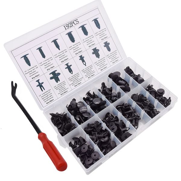 192pcs 12 type mixed special car fender bumper nylon rivet fixed clip fastener for body panel auto clips and plastic fasteners
192pcs 12 type mixed special car fender bumper nylon rivet fixed clip fastener for body panel auto clips and plastic fasteners