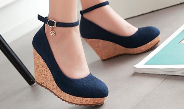 women's shoes in spring and autumn slope heel round head thick bottom waterproof table suede@b104, Black
women's shoes in spring and autumn slope heel round head thick bottom waterproof table suede@b104, Black