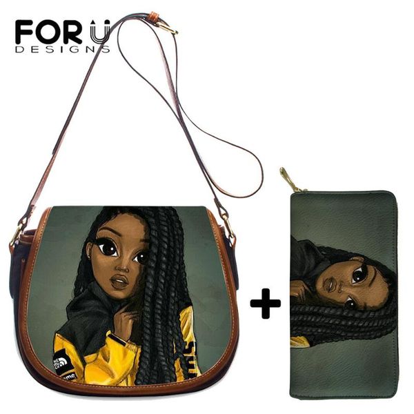 forudesigns 2pcs женщин посланник bagswallets черные африканские девушки печати кожи плеча сумка женщины сумки женщины top-handle bag
forudesigns 2pcs женщин посланник bagswallets черные африканские девушки печати кожи плеча сумка женщины сумки женщины top-handle bag