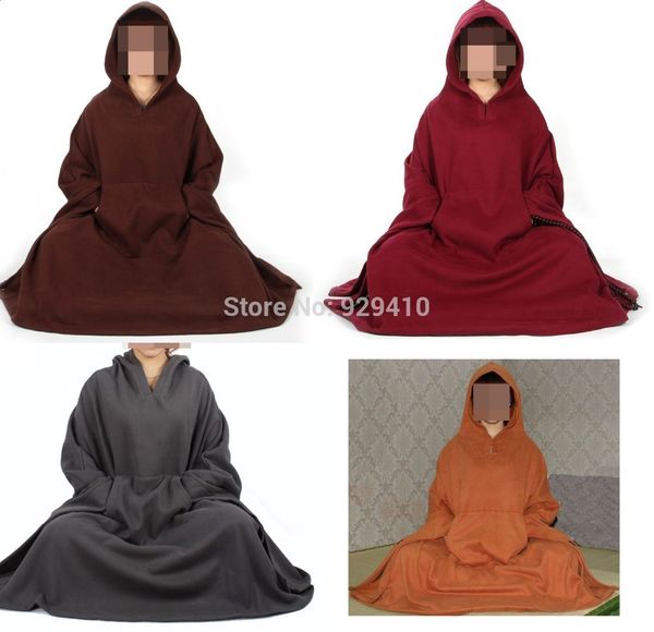 6color winter&autumn meditation cloak buddhist monks suits robe zen lay warm clothing mantle cape red/brown/gray, Black;red
6color winter&autumn meditation cloak buddhist monks suits robe zen lay warm clothing mantle cape red/brown/gray, Black;red