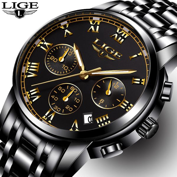 mens watches brand lige luxury fashion business quartz watch men sports full steel waterproof black watches relogio masculin c19021601, Slivery;brown
mens watches brand lige luxury fashion business quartz watch men sports full steel waterproof black watches relogio masculin c19021601, Slivery;brown