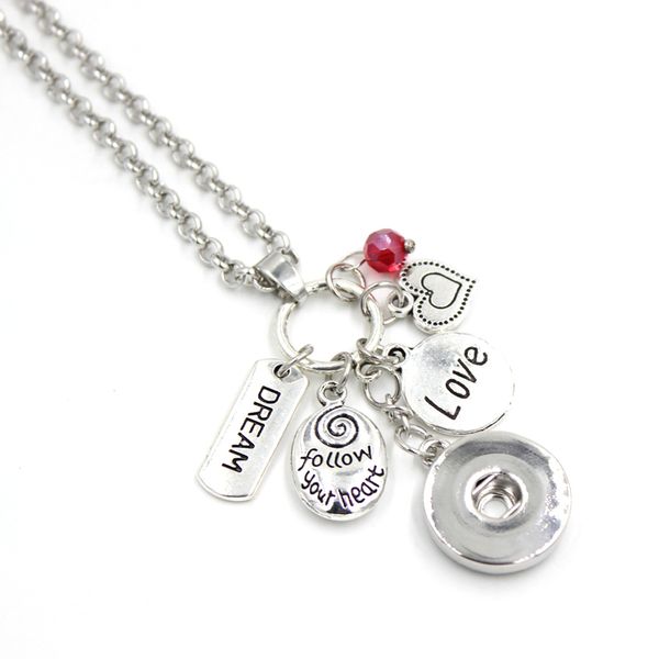 wholesale 18mm snap jewelry follow your heart valentine necklace heart pendant necklace snap button necklaces valentine gifts, Silver
wholesale 18mm snap jewelry follow your heart valentine necklace heart pendant necklace snap button necklaces valentine gifts, Silver