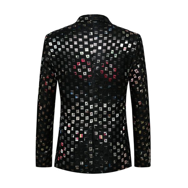 high-end men's blazer, stylish personality color pattern slim jacket, men's nightclub hosted business casual large size dress, White;black
high-end men's blazer, stylish personality color pattern slim jacket, men's nightclub hosted business casual large size dress, White;black