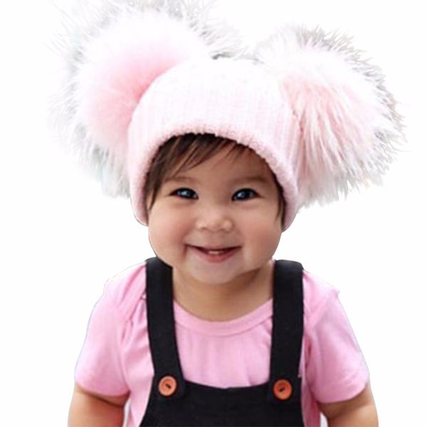 2017 winter warm wool knitted striped caps kids double fur balls pom pom hat beanies for baby boys girls 13cm pompom hat bonnet
2017 winter warm wool knitted striped caps kids double fur balls pom pom hat beanies for baby boys girls 13cm pompom hat bonnet
