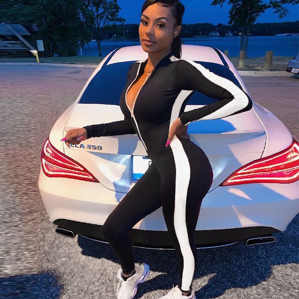 europe and the united states explosion models spring and summer women's new zipper yoga sports jumpsuit 0255, Black;white
europe and the united states explosion models spring and summer women's new zipper yoga sports jumpsuit 0255, Black;white