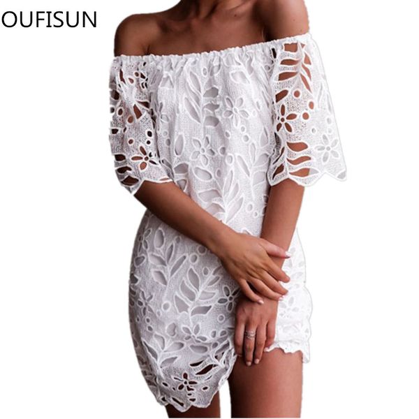oufisun 2019 summer fashion lace dress women off shoulder casual loose short sleeve mini dresses backless dress vestidos, Black;gray
oufisun 2019 summer fashion lace dress women off shoulder casual loose short sleeve mini dresses backless dress vestidos, Black;gray