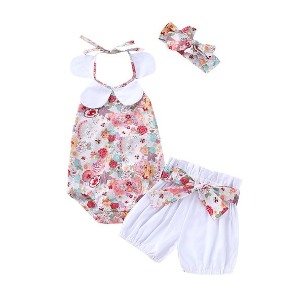 2020 summer new floral two-piece suit flower printed new style baby girl clothes, White
2020 summer new floral two-piece suit flower printed new style baby girl clothes, White
