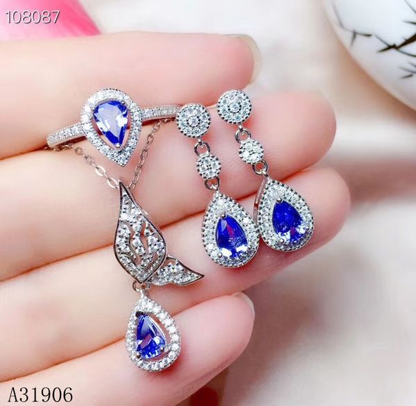 kjjeaxcmy fine jewelry 925 sterling silver inlaid natural tanzanite gemstone female necklace pendant ring earrings set support d, Black
kjjeaxcmy fine jewelry 925 sterling silver inlaid natural tanzanite gemstone female necklace pendant ring earrings set support d, Black