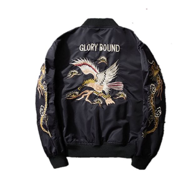 men autumn parka winter warm jacket embroidery eagle & dragon flight bomber jacket coat male padded cotton motorcycle outwear, Black;brown
men autumn parka winter warm jacket embroidery eagle & dragon flight bomber jacket coat male padded cotton motorcycle outwear, Black;brown