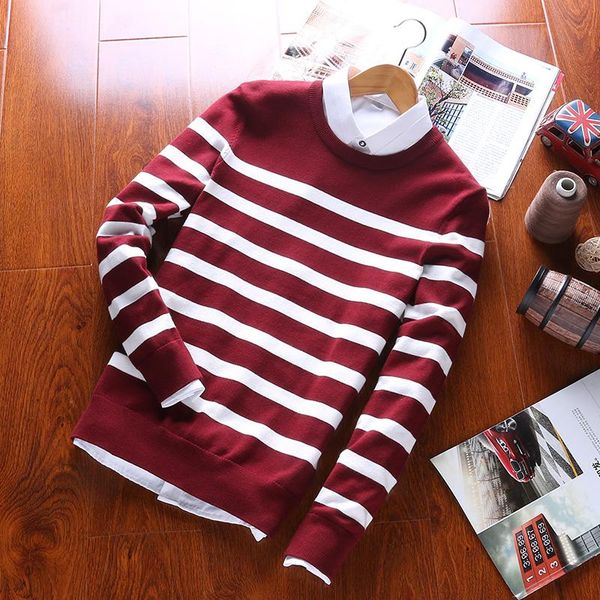 autumn winter men's round neck cotton sweater slim fashion trending sweater, White;black
autumn winter men's round neck cotton sweater slim fashion trending sweater, White;black