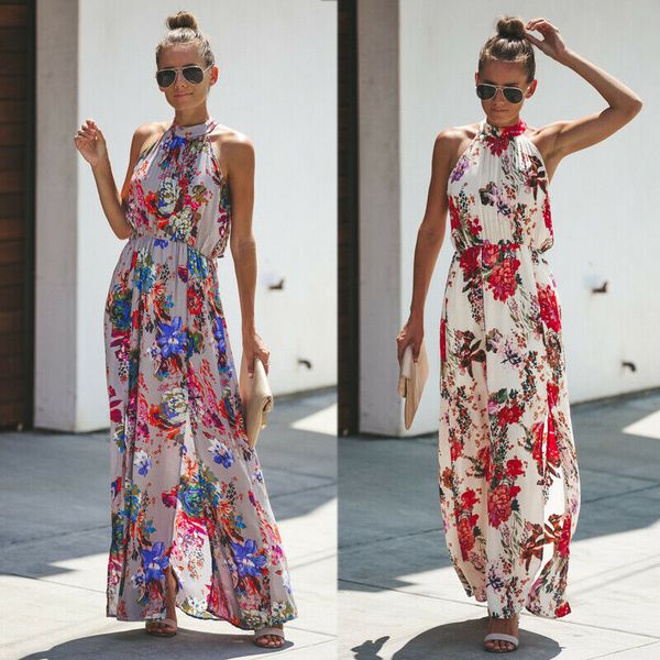 women summer boho long maxi dress evening cocktail party beach dresses sundress, Blue;gray
women summer boho long maxi dress evening cocktail party beach dresses sundress, Blue;gray