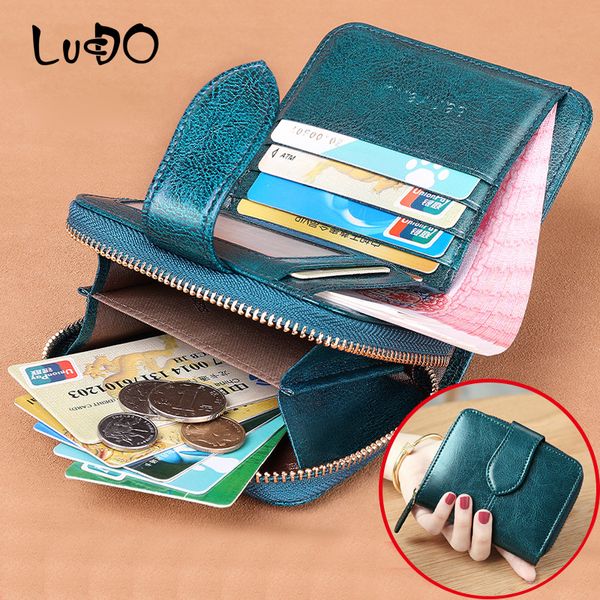 lucdo luxury women wallets designer genuine leather coin purses retro vintage oil wax short wallet female zipper clutch small, Red;black
lucdo luxury women wallets designer genuine leather coin purses retro vintage oil wax short wallet female zipper clutch small, Red;black