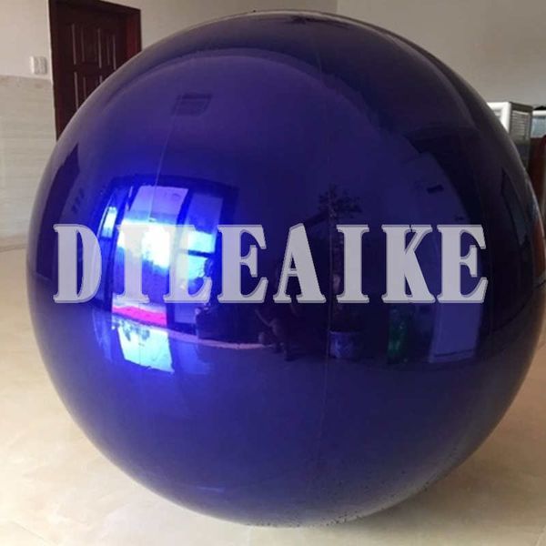To Door Blue Reflective Inflatable Hanging Ball For Sale Mirror Advertising Balls Inflatable Mirror Balls