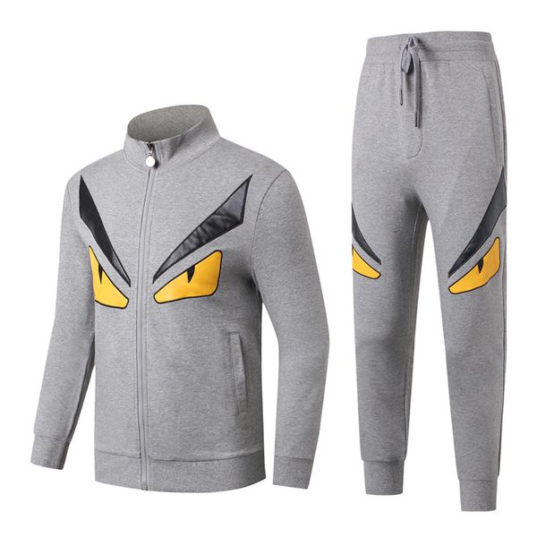 2020 mens sports tracksuits standing collar luxury suit mens fashion jacket pants sports two piece tracksuit, Gray
2020 mens sports tracksuits standing collar luxury suit mens fashion jacket pants sports two piece tracksuit, Gray