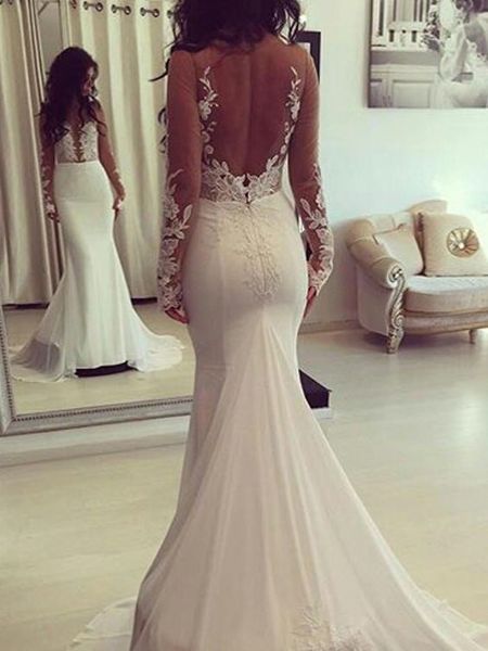 white beach bohemian lace mermaid wedding dress with sweep train 2018 long sleeve bridal gown open back robe de mariée vestido de novia
white beach bohemian lace mermaid wedding dress with sweep train 2018 long sleeve bridal gown open back robe de mariée vestido de novia