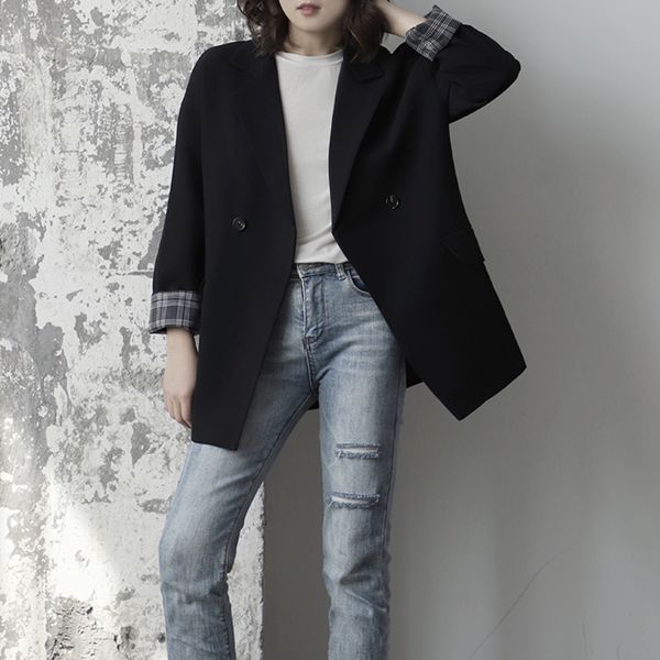 loose fit black both side wear print cotton-padded jacket new lapel long sleeve women blazer coat fashion autumn winter, White;black
loose fit black both side wear print cotton-padded jacket new lapel long sleeve women blazer coat fashion autumn winter, White;black