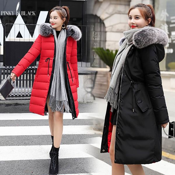women's trench coats pinkyisblack winter jacket women long parkas 2021 warm two sides wear down cotton artificial fur collar coat, Tan;black
women's trench coats pinkyisblack winter jacket women long parkas 2021 warm two sides wear down cotton artificial fur collar coat, Tan;black