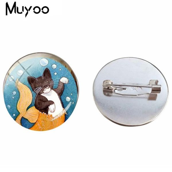 2019 new mermaid cat brooches little mermaid brooch silver glass dome p jewelry hand craft pin high quality, Gray
2019 new mermaid cat brooches little mermaid brooch silver glass dome p jewelry hand craft pin high quality, Gray