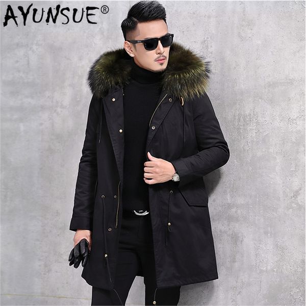 ayunsue winter jacket men real pure fur jackets men natural raccoon fur coat parka male long overcoat windbreaker mg-026 lx2365, Black
ayunsue winter jacket men real pure fur jackets men natural raccoon fur coat parka male long overcoat windbreaker mg-026 lx2365, Black
