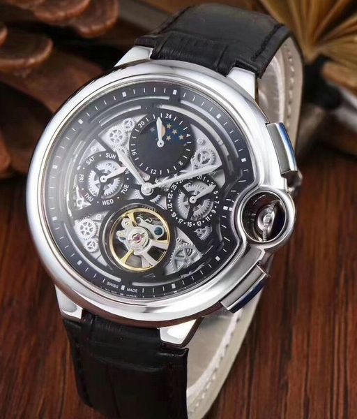 sports 2020 automatic black tourbillon new men men's watches wristwatch steel watch mens self-wind mechanical stainless pukcn, Slivery;brown
sports 2020 automatic black tourbillon new men men's watches wristwatch steel watch mens self-wind mechanical stainless pukcn, Slivery;brown