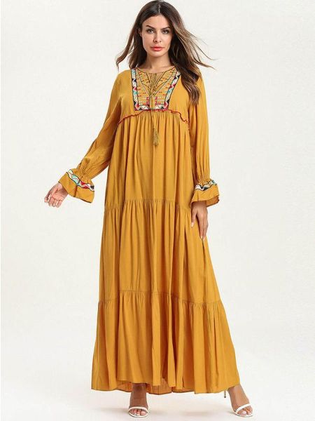 ethnic clothing embroidery muslim abaya dress women big swing maxi moroccan pleated casual dresses flare sleeve middle east islam clothes, Red
ethnic clothing embroidery muslim abaya dress women big swing maxi moroccan pleated casual dresses flare sleeve middle east islam clothes, Red