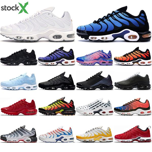 mens tn plus se running shoes triple black white shark hyper blue spray paint scream green men trainer runner sports sneakers 40-45, White;red
mens tn plus se running shoes triple black white shark hyper blue spray paint scream green men trainer runner sports sneakers 40-45, White;red