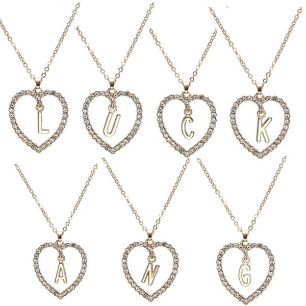 zircon alphabet pendants gold silver color a-z letter pendant necklace shinning initial collares women jewelry chain necklace mzzhy 
zircon alphabet pendants gold silver color a-z letter pendant necklace shinning initial collares women jewelry chain necklace mzzhy