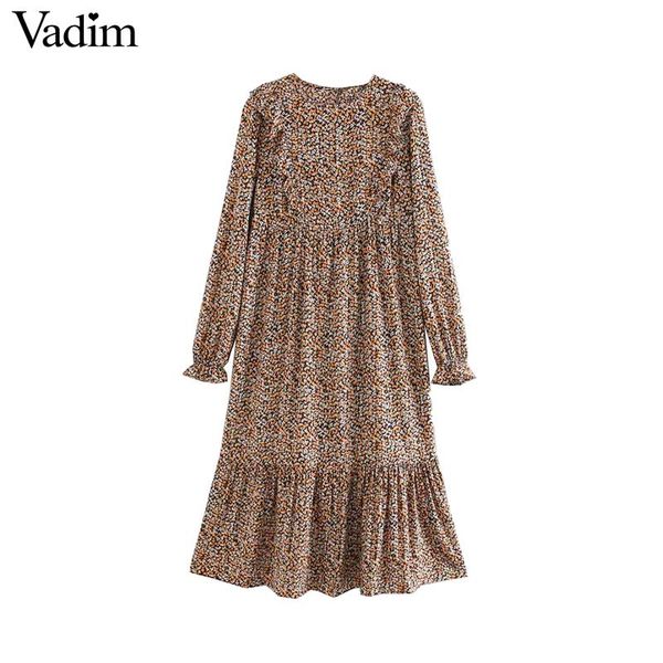 casual dresses vadim women retro ruffled print midi dress long bell sleeve straight style female stylish mid calf vestidos qd295, Black;gray
casual dresses vadim women retro ruffled print midi dress long bell sleeve straight style female stylish mid calf vestidos qd295, Black;gray