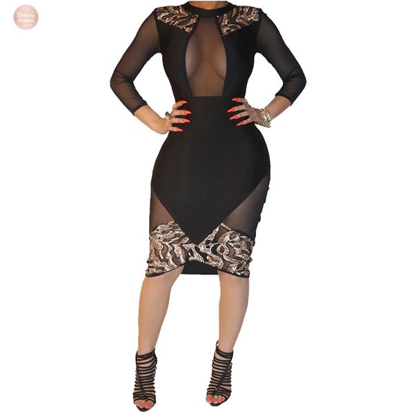 vintage party dresses winter women black club bodycon dress sheer mesh patchwork sequined dress long sleeve bandage, Black;gray
vintage party dresses winter women black club bodycon dress sheer mesh patchwork sequined dress long sleeve bandage, Black;gray