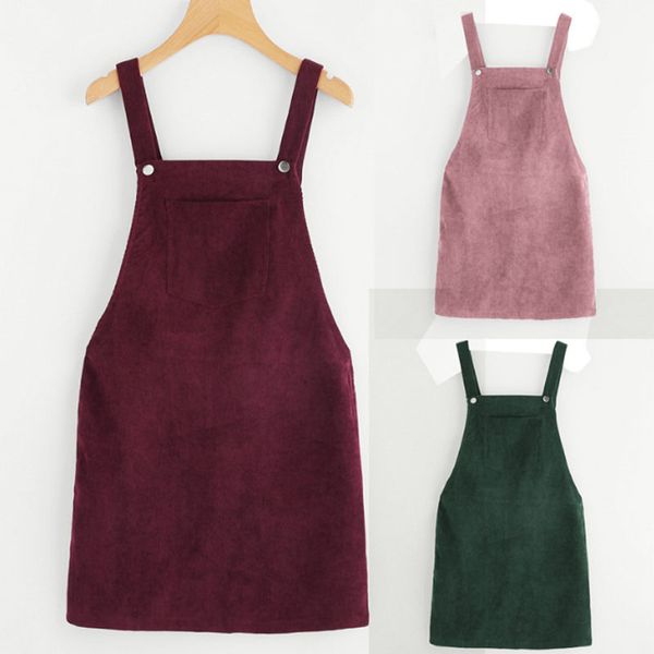 2019 new womens ladies pocket pinafore dungaree mini skater corduroy a-line dress 3 colors 5 size, Black;gray
2019 new womens ladies pocket pinafore dungaree mini skater corduroy a-line dress 3 colors 5 size, Black;gray