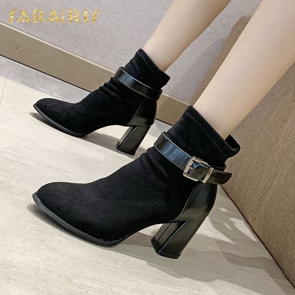 sarairis new fashion wholesale 2020 chunky high heels ankle boots woman shoes women buckle strap concise shoes women boots, Black
sarairis new fashion wholesale 2020 chunky high heels ankle boots woman shoes women buckle strap concise shoes women boots, Black