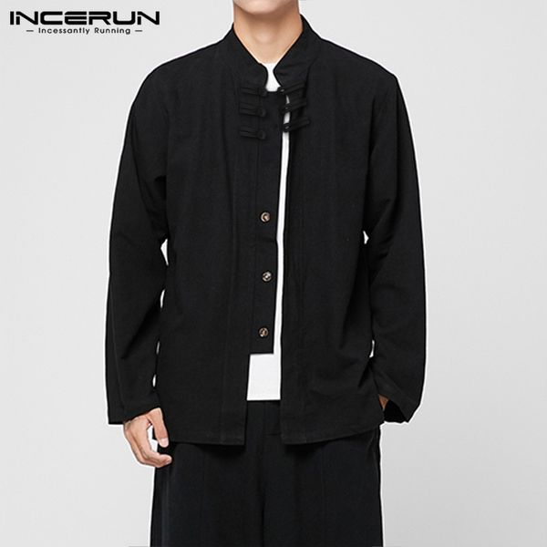 incerun long sleeve solid color shirt men stand collar cotton linen casual chinese style shirts button brand retro blouse 2019 7, White;black
incerun long sleeve solid color shirt men stand collar cotton linen casual chinese style shirts button brand retro blouse 2019 7, White;black