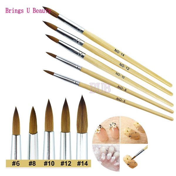 1pc fiber hair wood acrylic nail art brush round size 8/10/12/14 uv gel carving pen brushes liquid powder, Yellow
1pc fiber hair wood acrylic nail art brush round size 8/10/12/14 uv gel carving pen brushes liquid powder, Yellow