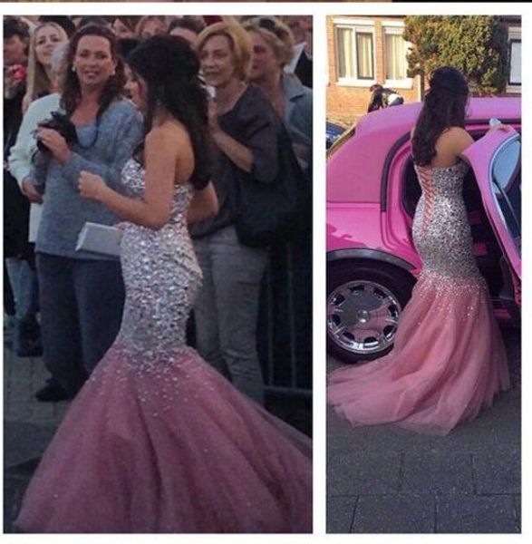 bling bling beaded crystal mermaid prom dresses strapless open back lace-up tulle pink evening dress formal elegant gowns vestido de novia, Black
bling bling beaded crystal mermaid prom dresses strapless open back lace-up tulle pink evening dress formal elegant gowns vestido de novia, Black
