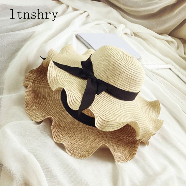 summer ribbon sun hat casual big wide wave brim bowknot straw hats for women beach sun visor hat foldable vacation caps mujer, Blue;gray
summer ribbon sun hat casual big wide wave brim bowknot straw hats for women beach sun visor hat foldable vacation caps mujer, Blue;gray